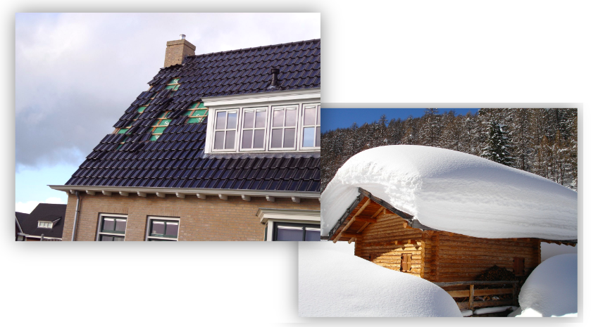 roofs showing harsh weather conditions